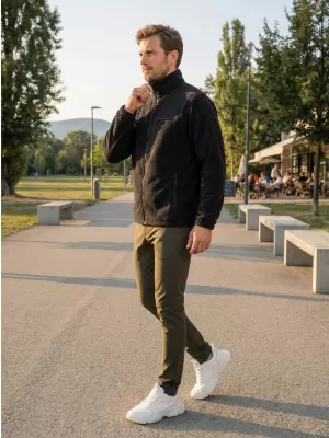 Muška majica od flisa ALTISPORT NoPrint NP/ALM105 CRNA