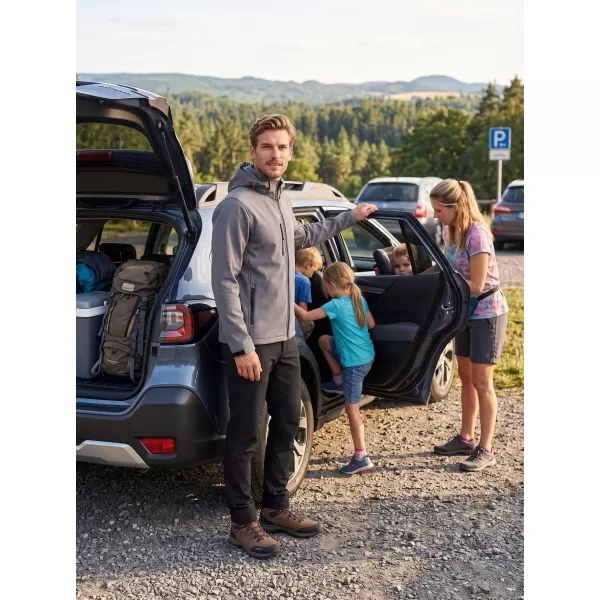  Muška softshell jakna ALTISPORT NoPrint NP/ALM225 TAMNO SIVI ODSJAJI 