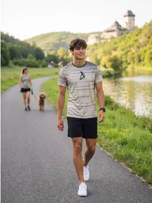 Muška premium funkcionalna majica ALTISPORT VOJ/ALM031TR01 CRNA/SMEĐA