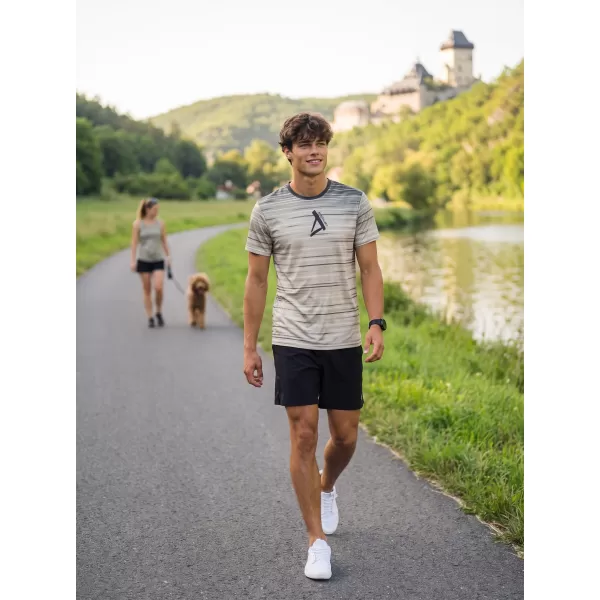  Muška premium funkcionalna majica ALTISPORT VOJ/ALM031TR01 CRNA/SMEĐA 
