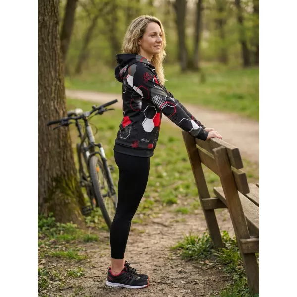  Ženska vrhunska funkcionalna majica ALTISPORT VOJ/ALW037MI01 CRNO I CRVENO 