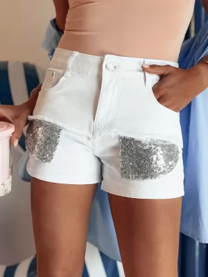 Kratke hlače DSTREET SHINEWEAR SY0339 BIJELA