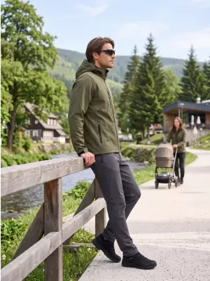 Muška softshell jakna ALTISPORT NoPrint NP/ALM225 VOJNOG