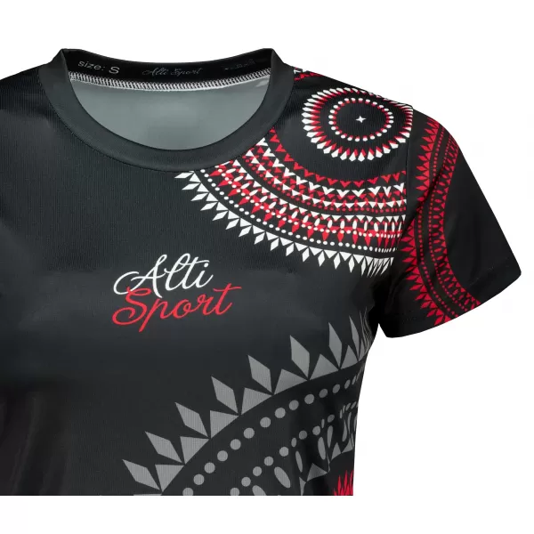  Ženska premium funkcionalna majica ALTISPORT VOJ/ALW033TR01 CRNO I CRVENO 