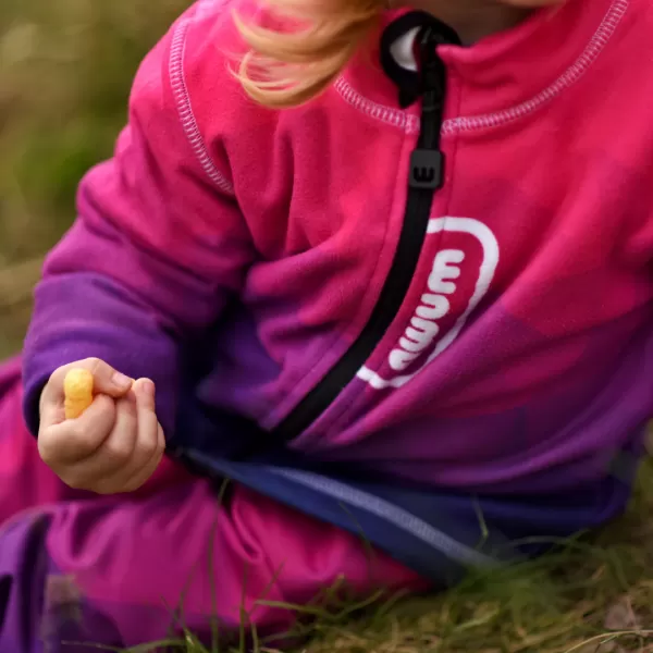  Dječja majica od flisa WAMU MOZAIKA LJUBIČASTA 