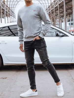 Muška dukserica DSTREET BX5737 SVIJETLO SIVE BOJE