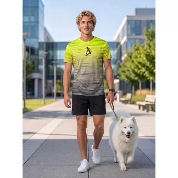  Muška premium funkcionalna majica ALTISPORT VOJ/ALM031TR01 CRNA/FLUO ŽUTA 