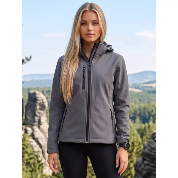  Ženska softshell jakna ALTISPORT NoPrint NP/ALW125 TAMNO SIVI ODSJAJI 