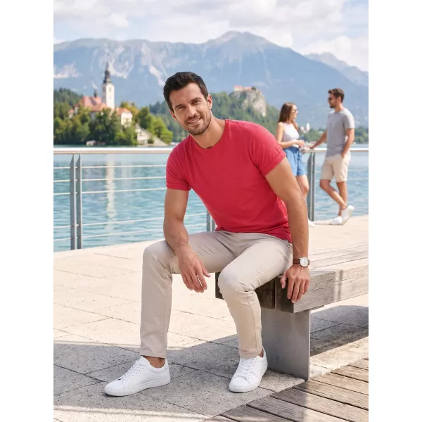  Muška majica kratkih rukava ALTISPORT NoPrint NP/ALM361 CRVENO ISTICANJE 