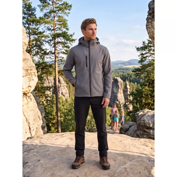  Muška softshell jakna ALTISPORT NoPrint NP/ALM225 TAMNO SIVI ODSJAJI 