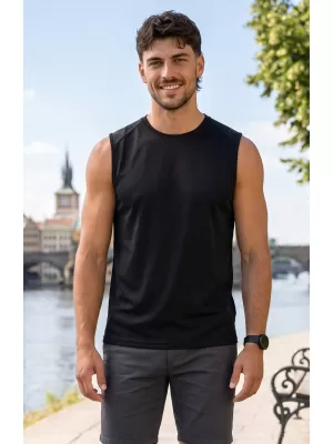 Muška funkcionalna majica bez rukava ALTISPORT NoPrint NP/ALM028 CRNA