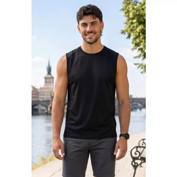  Muška funkcionalna majica bez rukava ALTISPORT NoPrint NP/ALM028 CRNA 