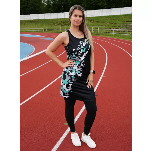  Ženska vrhunska funkcionalna haljina s prslukom ALTISPORT VOJ/ALW022SAT01 CRNO/TIRKIZNO 