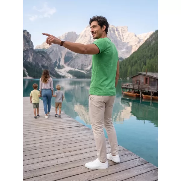  Muška majica kratkih rukava ALTISPORT NoPrint NP/ALM361 ZELENI ODSJAJI 