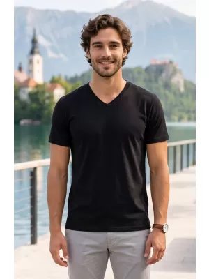 Muška majica kratkih rukava ALTISPORT NoPrint NP/ALM007 CRNA