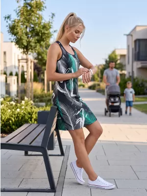 Ženska vrhunska funkcionalna haljina s prslukom ALTISPORT VOJ/ALW001SAT01 CRNO/TIRKIZNO