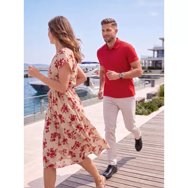  Muška majica s kragnom ALTISPORT NoPrint NP/ALM712 CRVENA 