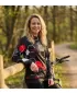 Ženska vrhunska funkcionalna majica ALTISPORT VOJ/ALW037MI01 CRNO I CRVENO
