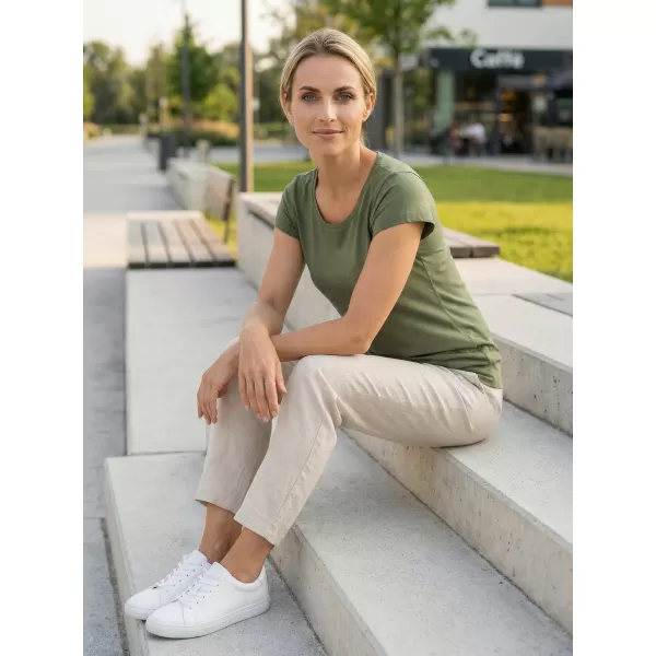  Ženska majica kratkih rukava ALTISPORT NP/ALW021 KAKI 