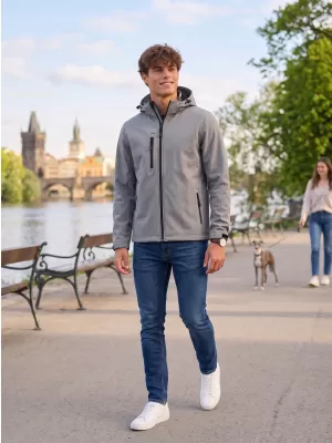 Muška softshell jakna ALTISPORT NoPrint NP/ALM225 ČELIČNO SIVA