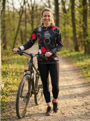 Ženska vrhunska funkcionalna majica ALTISPORT VOJ/ALW037MI01 CRNO I CRVENO