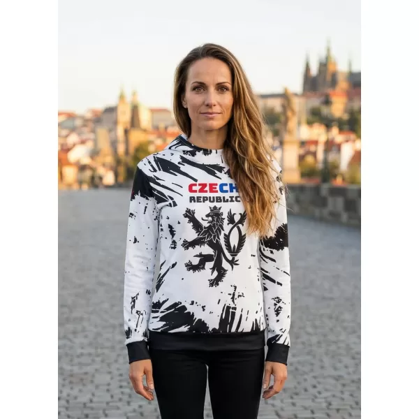  Ženska vrhunska funkcionalna majica ALTISPORT VOJ/ALW036MI01 APSTRAKCIJA BIJELA 