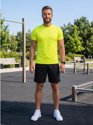 Funkcionalna muška majica ALTISPORT NoPrint NP/ALM421 NEON ŽUTA