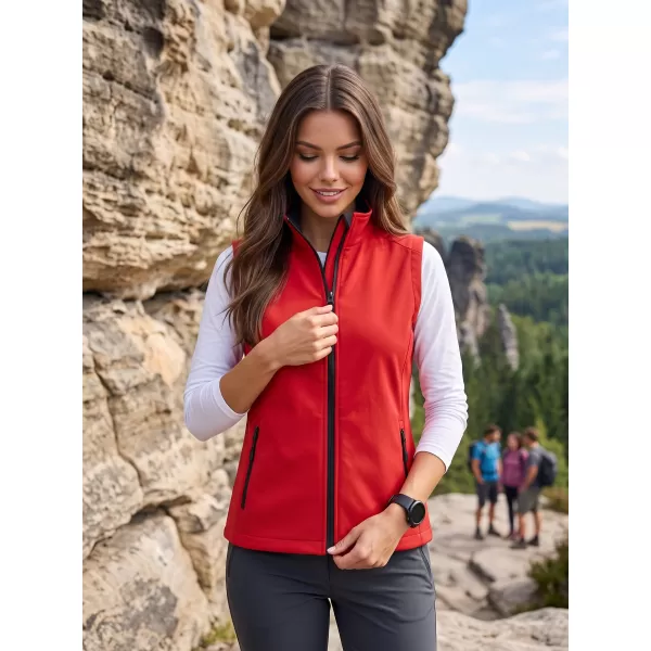  Ženski softshell prsluk ALTISPORT NoPrint NP/ALW7211NJ CRVENO/CRNO 