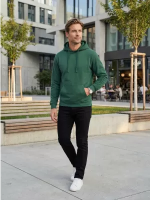 Muški sweatshirt ALTISPORT NoPrint NP/ALM697NJ TAMNO ZELENA