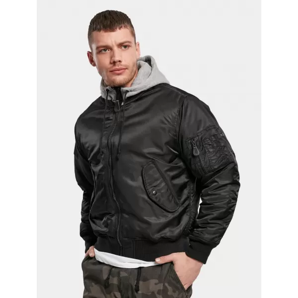  Jakna BRANDIT HOODED MA BD3150 CRNA/SIVA 