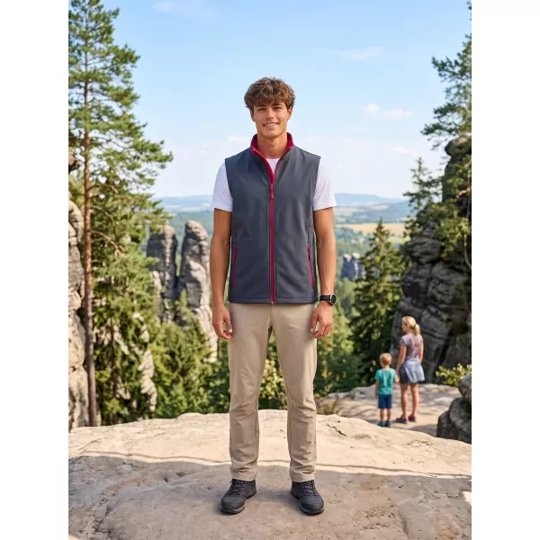  Muški softshell prsluk ALTISPORT NoPrint NP/ALM8211NJ ŽELJEZNO SIVA/CRVENA 