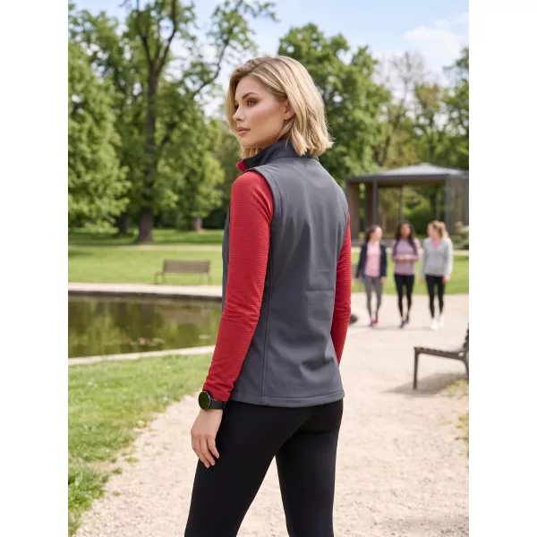  Ženski softshell prsluk ALTISPORT NoPrint NP/ALW7211NJ ŽELJEZNO SIVA/CRVENA 