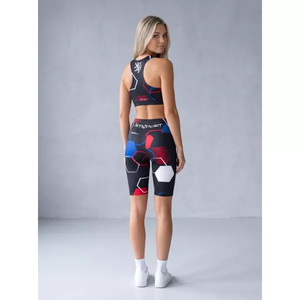  Ženske premium funkcionalne tajice iznad koljena ALTISPORT VOJ/ALW036LEG02 HEKSA CRNA 