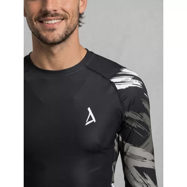  Muška premium funkcionalna kompresijska majica ALTISPORT VOJ/ALM039TR03 CRNO-BIJELO 
