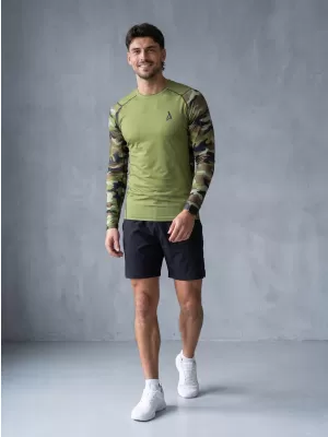 Muška premium funkcionalna kompresijska majica ALTISPORT VOJ/ALM038TR03 ZELENA/KAKI