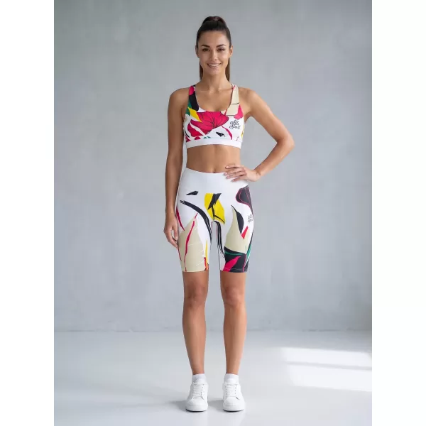  Ženske premium funkcionalne tajice iznad koljena ALTISPORT VOJ/ALW042LEG02 BIJELA 