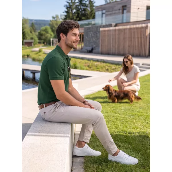  Muška majica s kragnom ALTISPORT NoPrint NP/ALM302 TAMNOZELENE BOJE 
