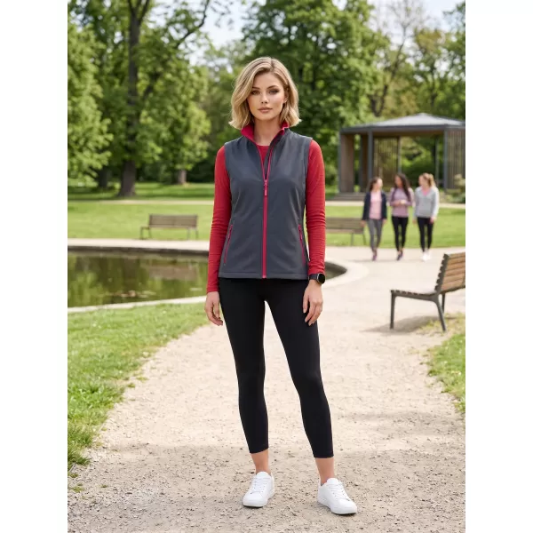  Ženski softshell prsluk ALTISPORT NoPrint NP/ALW7211NJ ŽELJEZNO SIVA/CRVENA 