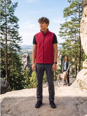 Muški softshell prsluk ALTISPORT NoPrint NP/ALM8211NJ CRVENO/CRNO