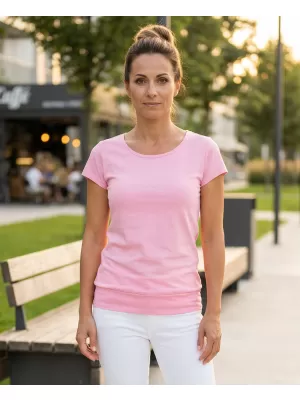 Ženska majica kratkih rukava ALTISPORT NoPrint NP/ALW021 RUŽIČASTA