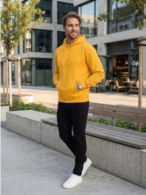 Muški sweatshirt ALTISPORT NoPrint NP/ALM697NJ ZLATNO ŽUTA