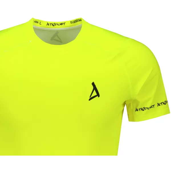  Vrhunska muška funkcionalna kompresijska majica kratkih rukava ALTISPORT VOJ/ALM000TR04 NEON ŽUTA 