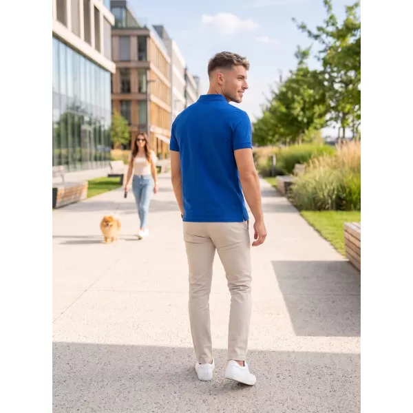  Muška majica s kragnom ALTISPORT NoPrint NP/ALM302 KRALJEVSKO PLAVA 