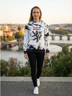 Ženska vrhunska funkcionalna majica ALTISPORT VOJ/ALW036MI01 APSTRAKCIJA BIJELA