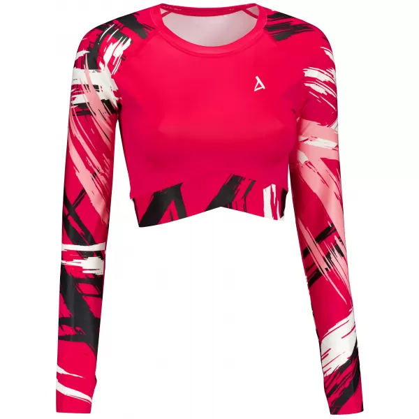 Ženski vrhunski funkcionalni skraćeni top s dugim rukavima ALTISPORT VOJ/ALW039TR04 VIVA MAGENTA 