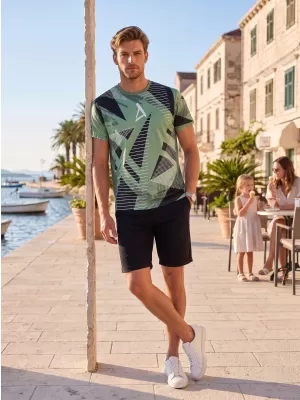 Muška funkcionalna premium majica ALTISPORT VOJ/ALM044TR01 KAKI/VOJNIČKI