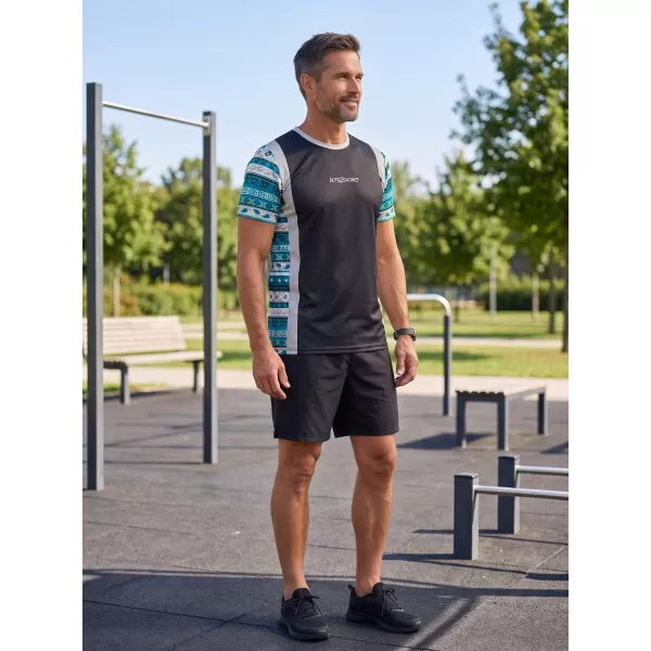  Muška funkcionalna premium majica ALTISPORT VOJ/ALM043TR01 CRNA I PLAVA 