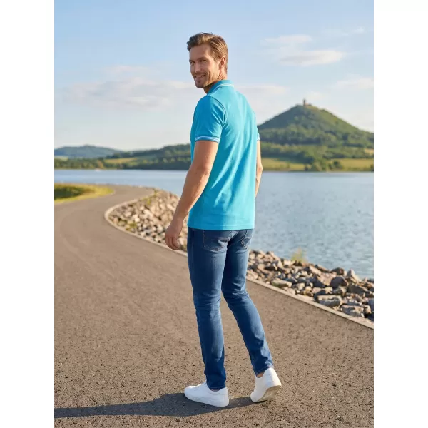  Muška majica s kragnom ALTISPORT NoPrint NP/ALM912 TIRKIZ 