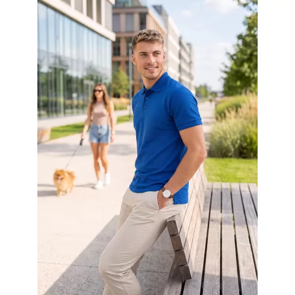  Muška majica s kragnom ALTISPORT NoPrint NP/ALM302 KRALJEVSKO PLAVA 