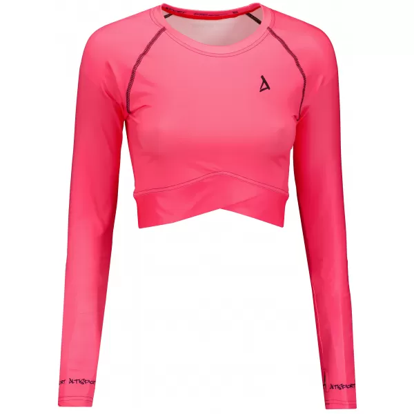  Ženski vrhunski funkcionalni skraćeni top s dugim rukavima ALTISPORT VOJ/ALW000TR04 FLUO RUŽIČASTA 